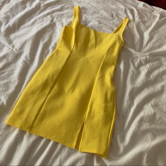 superdown yellow square neck bodycon dress - Picture 4 of 4